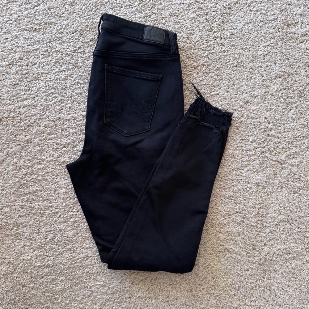 American Eagle Outfitters Fleece Lined Black Skinny Jeans